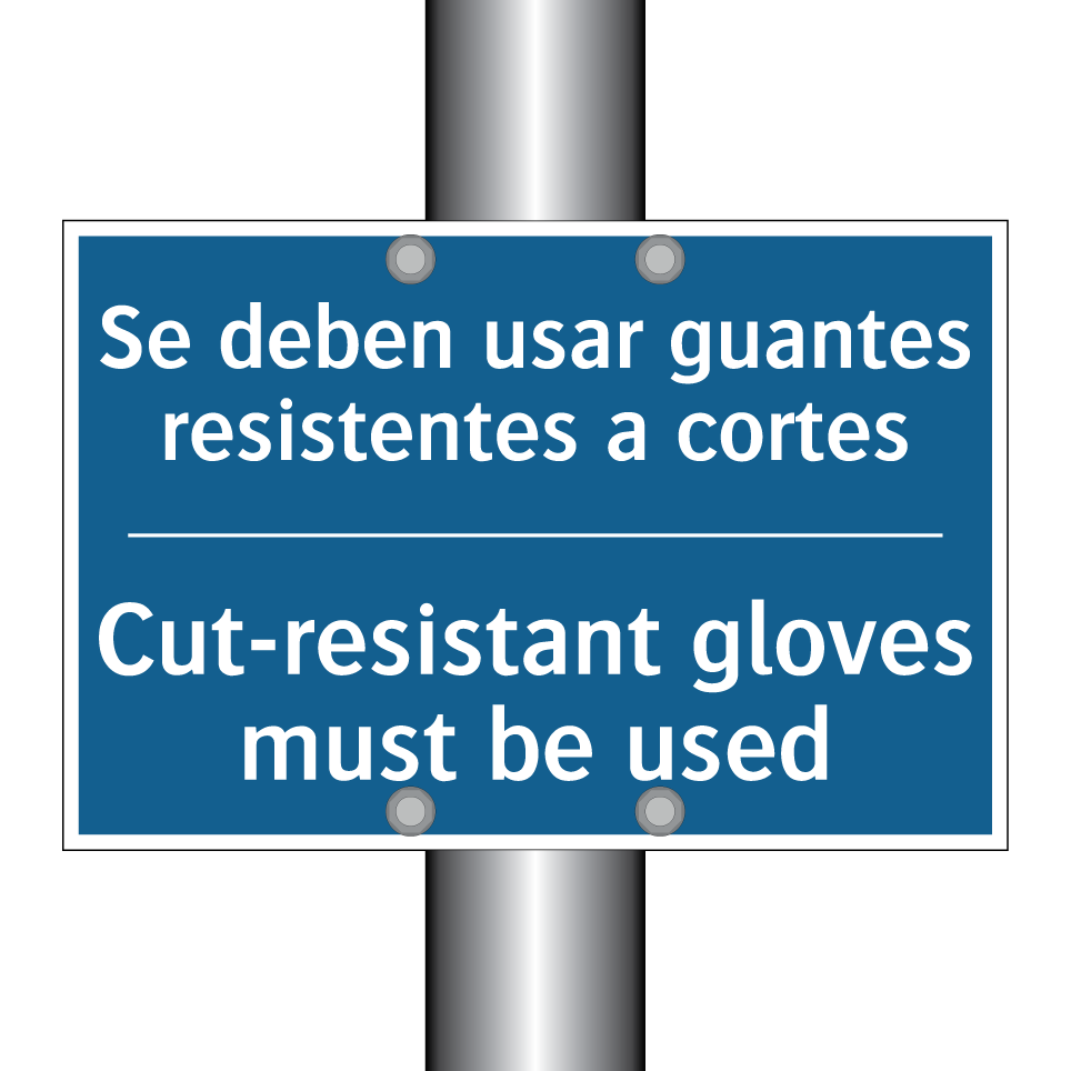 Se deben usar guantes resistentes  /.../ - Cut-resistant gloves must be used /.../