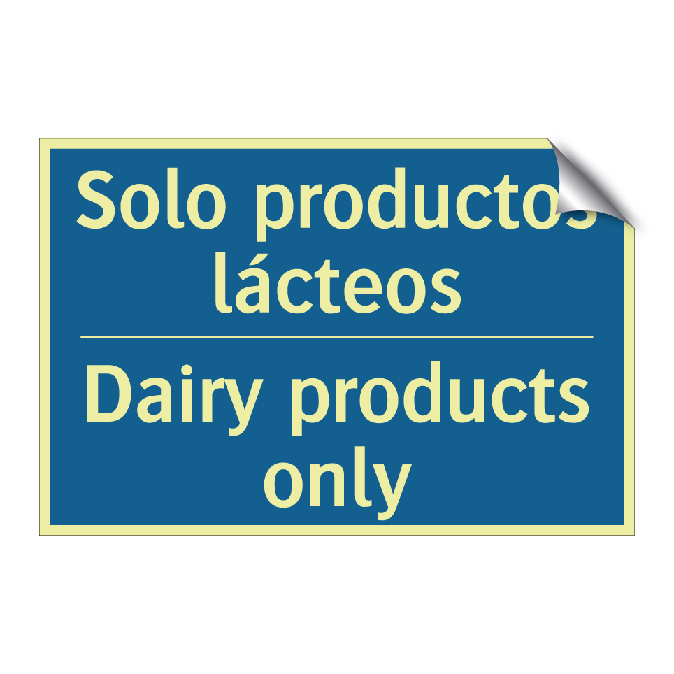Solo productos lácteos - Dairy products only