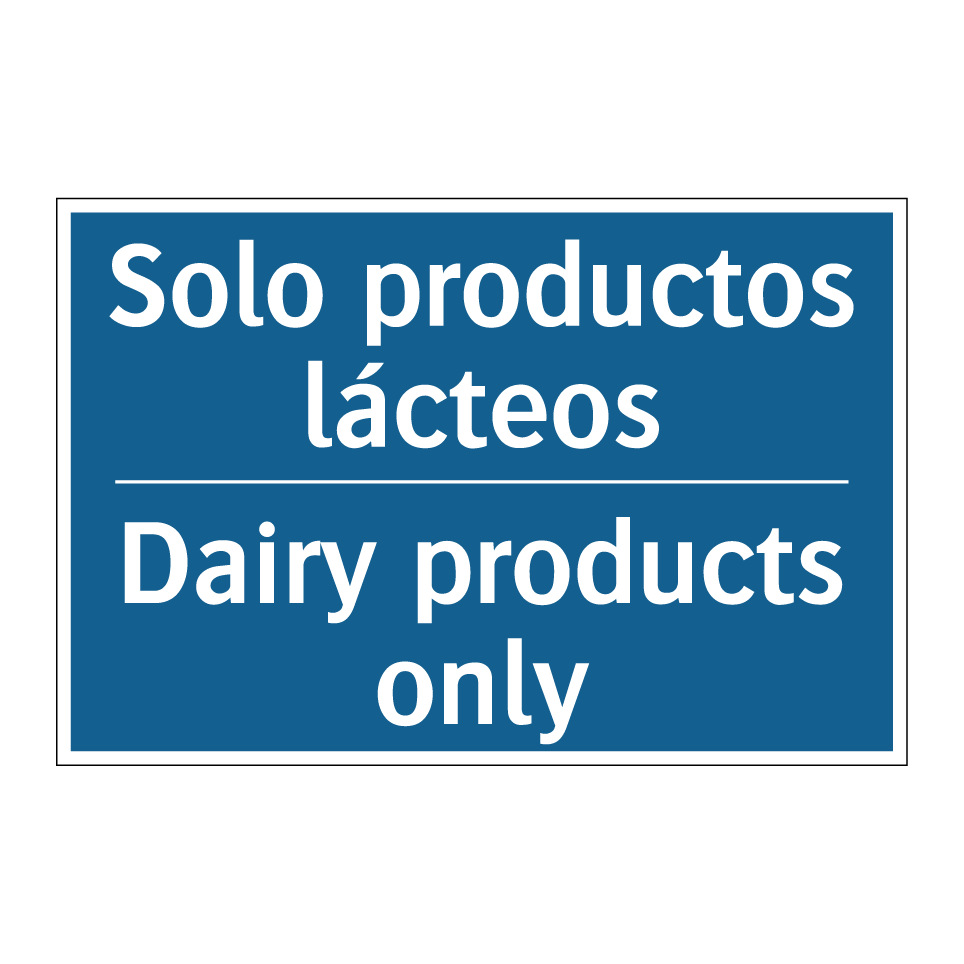 Solo productos lácteos - Dairy products only