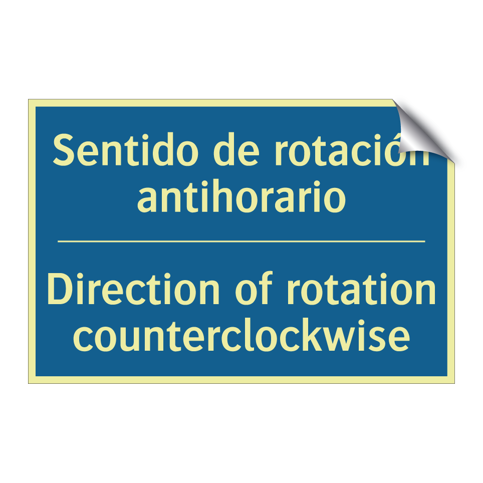 Sentido de rotación antihorario /.../ - Direction of rotation counterclockwise /.../
