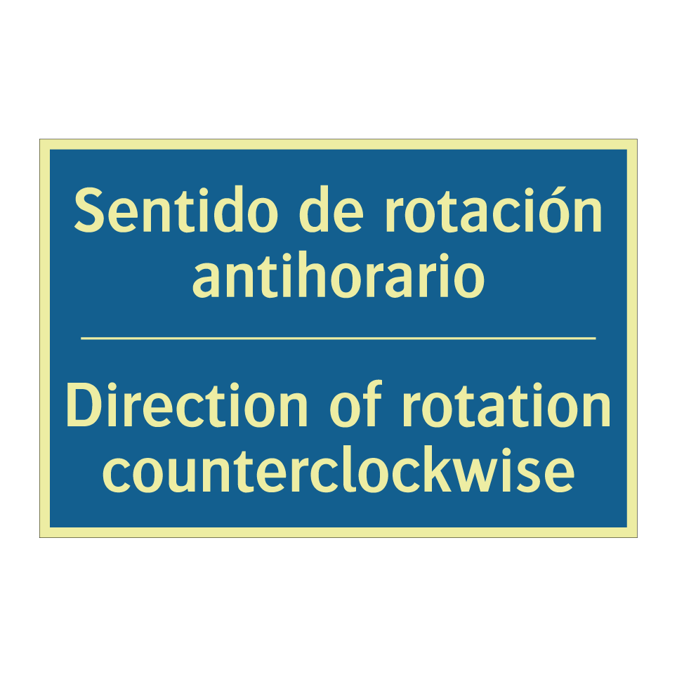 Sentido de rotación antihorario /.../ - Direction of rotation counterclockwise /.../