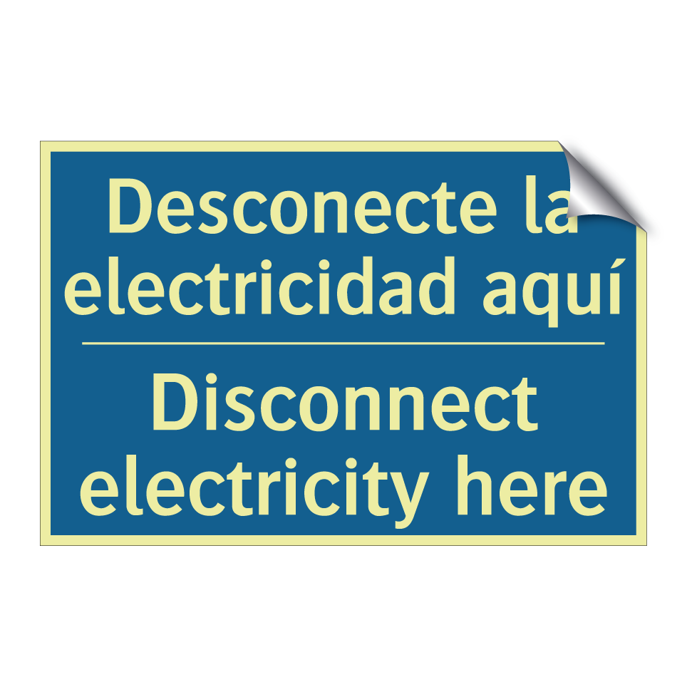 Desconecte la electricidad aquí /.../ - Disconnect electricity here