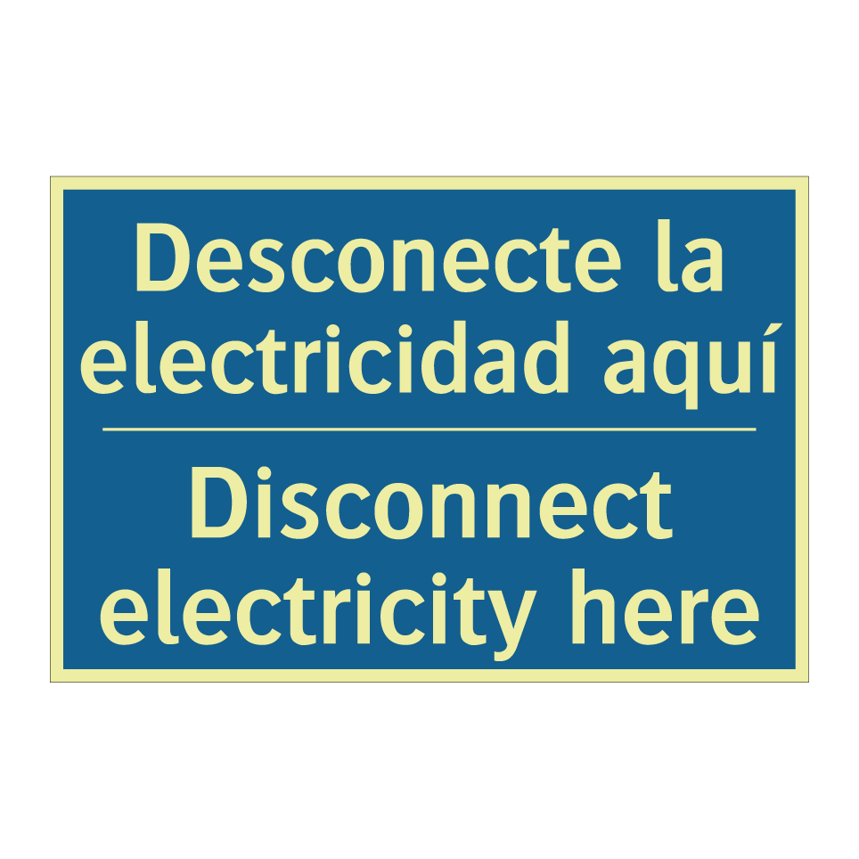 Desconecte la electricidad aquí /.../ - Disconnect electricity here