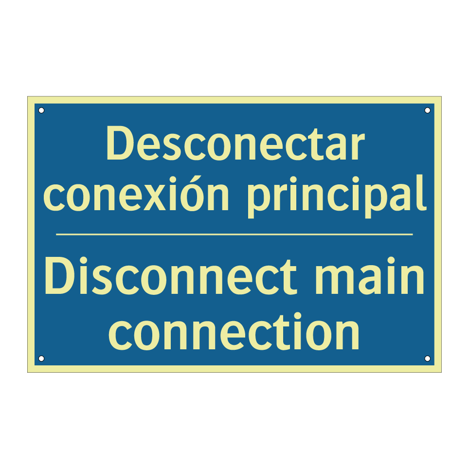 Desconectar conexión principal - Disconnect main connection