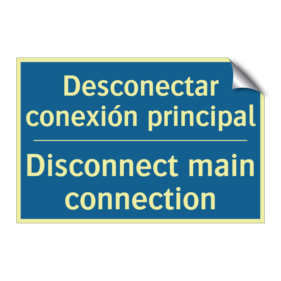 Desconectar conexión principal - Disconnect main connection
