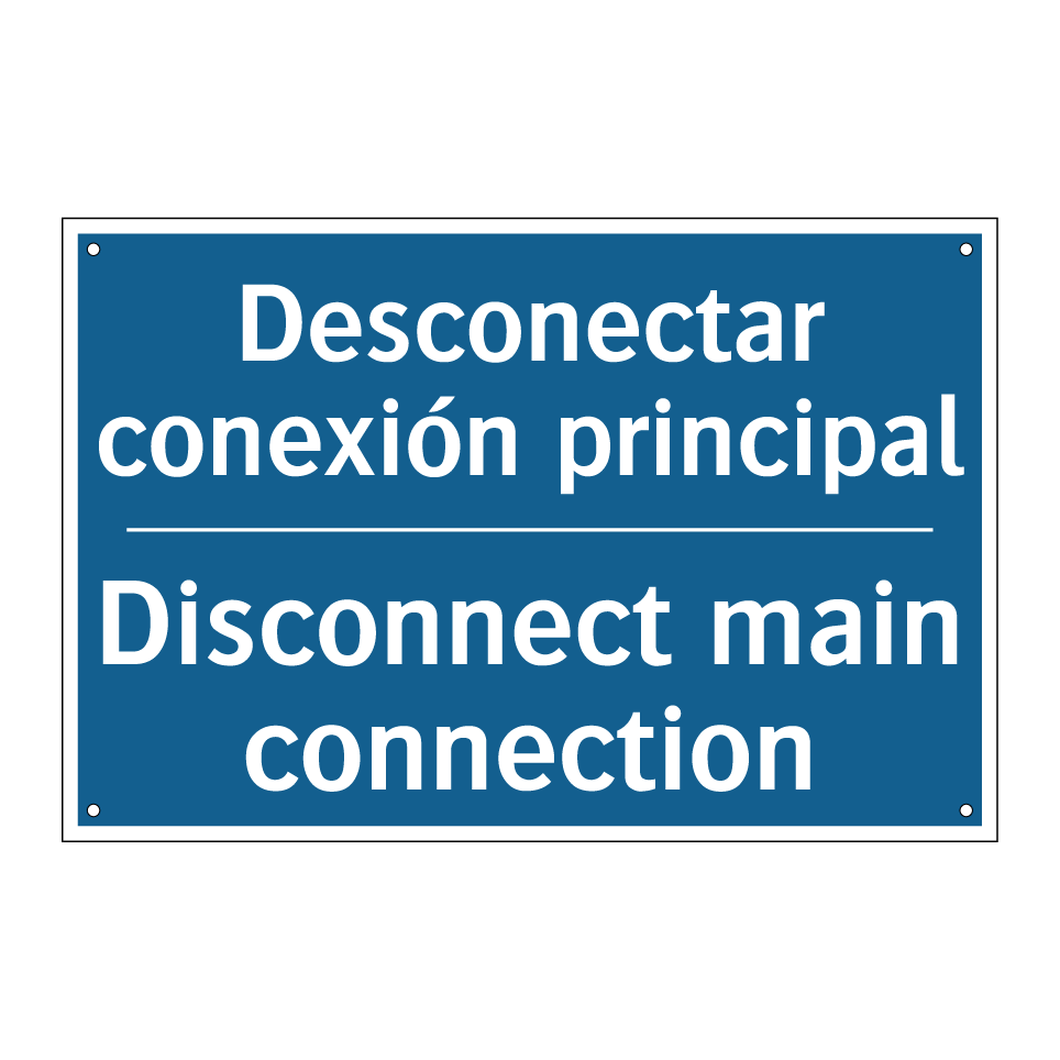 Desconectar conexión principal - Disconnect main connection