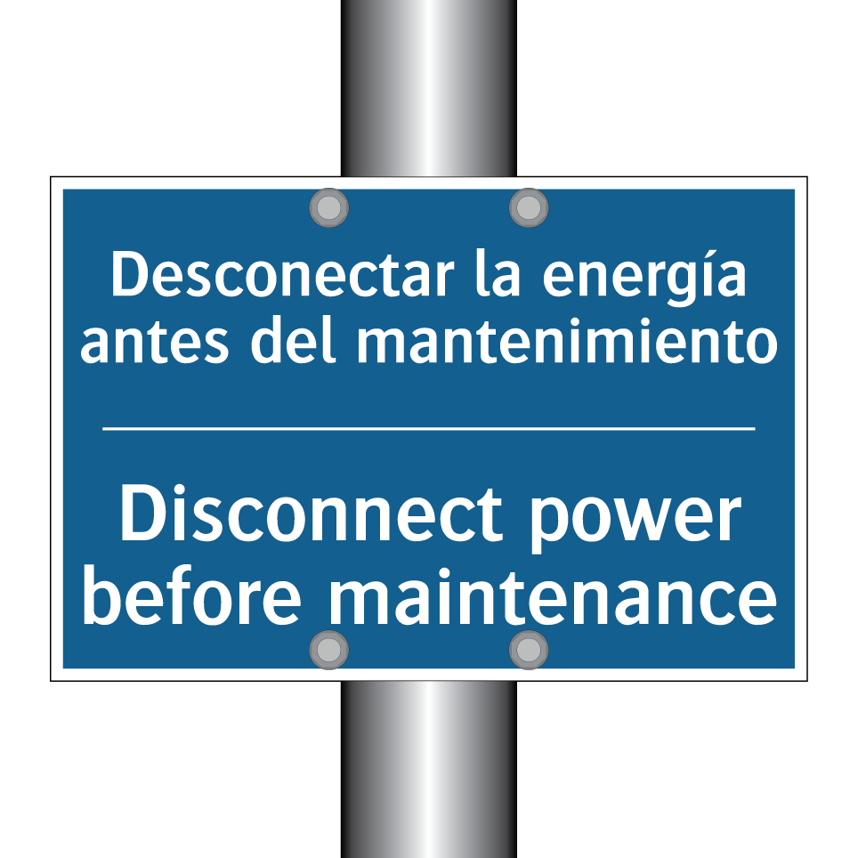 Desconectar la energía antes del  /.../ - Disconnect power before maintenance /.../