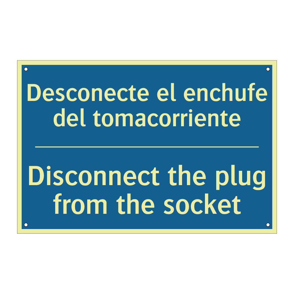 Desconecte el enchufe del tomacorriente /.../ - Disconnect the plug from the socket /.../