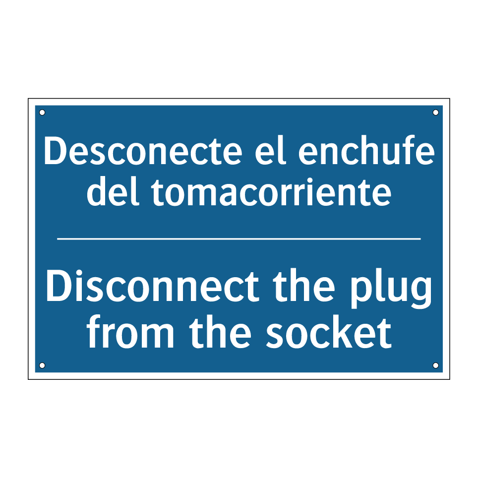 Desconecte el enchufe del tomacorriente /.../ - Disconnect the plug from the socket /.../