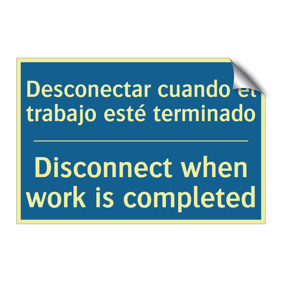 Desconectar cuando el trabajo  /.../ - Disconnect when work is completed /.../