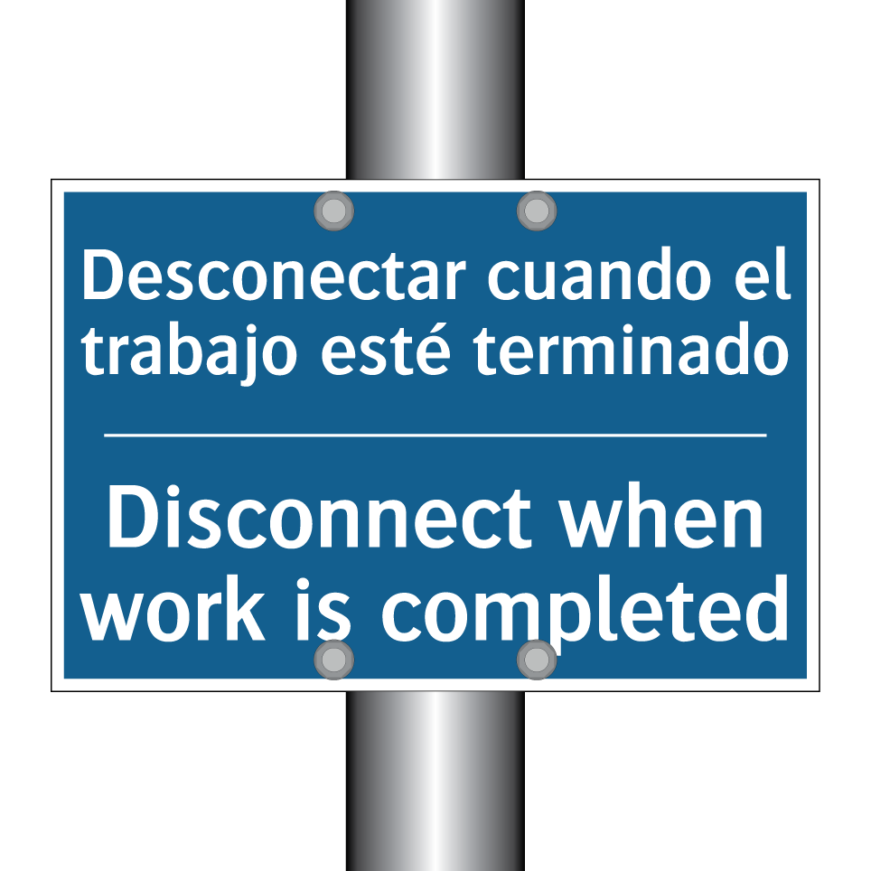 Desconectar cuando el trabajo  /.../ - Disconnect when work is completed /.../