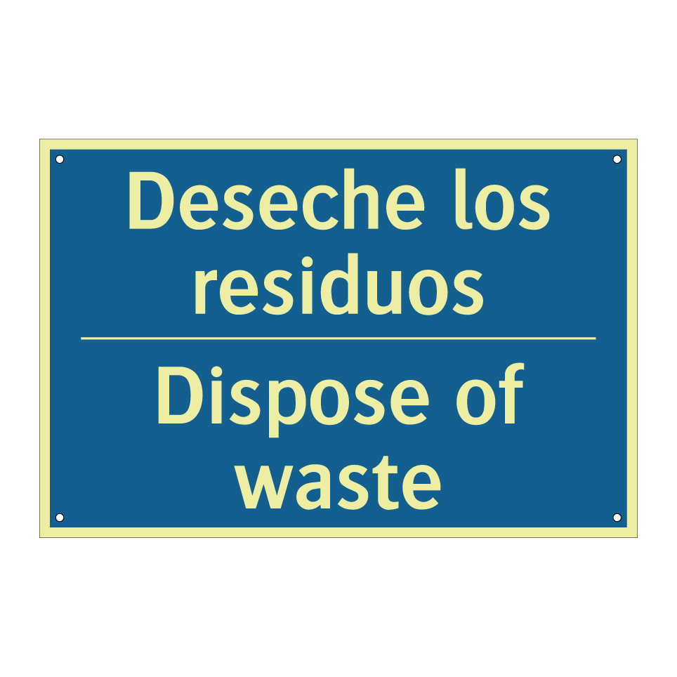 Deseche los residuos - Dispose of waste