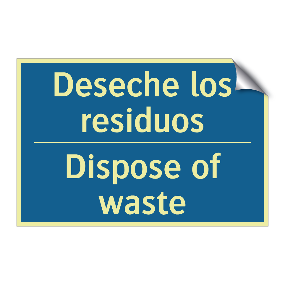 Deseche los residuos - Dispose of waste