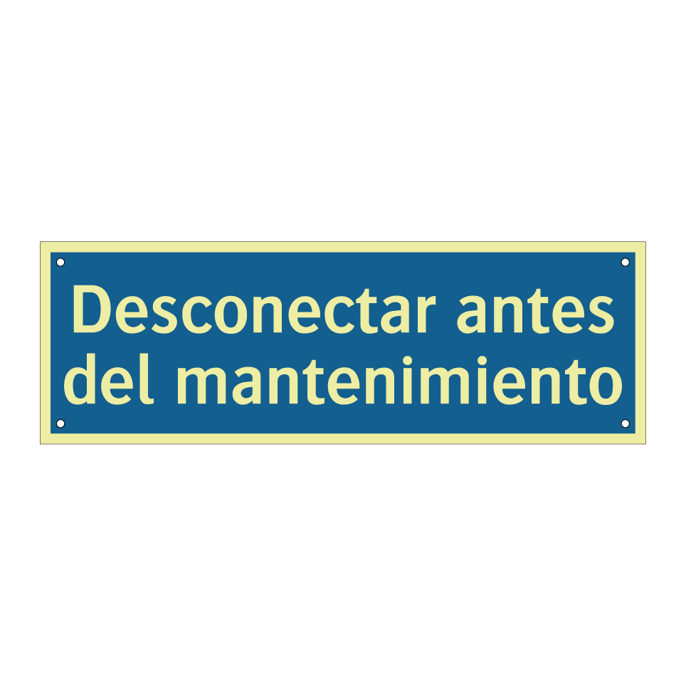 Desconectar antes del mantenimiento