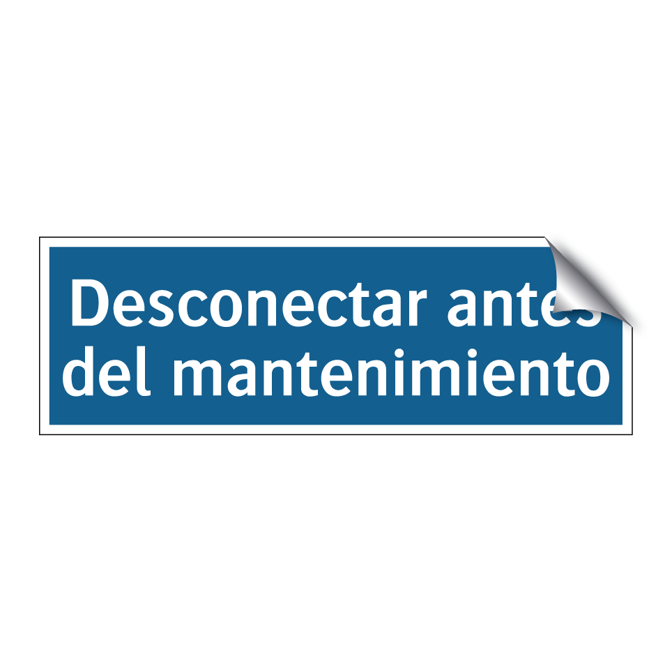 Desconectar antes del mantenimiento