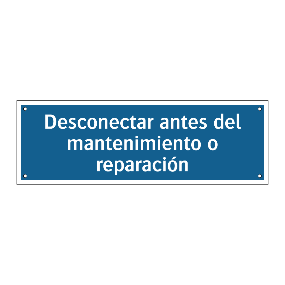 Desconectar antes del mantenimiento o reparación