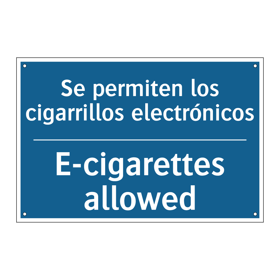 Se permiten los cigarrillos electrónicos /.../ - E-cigarettes allowed