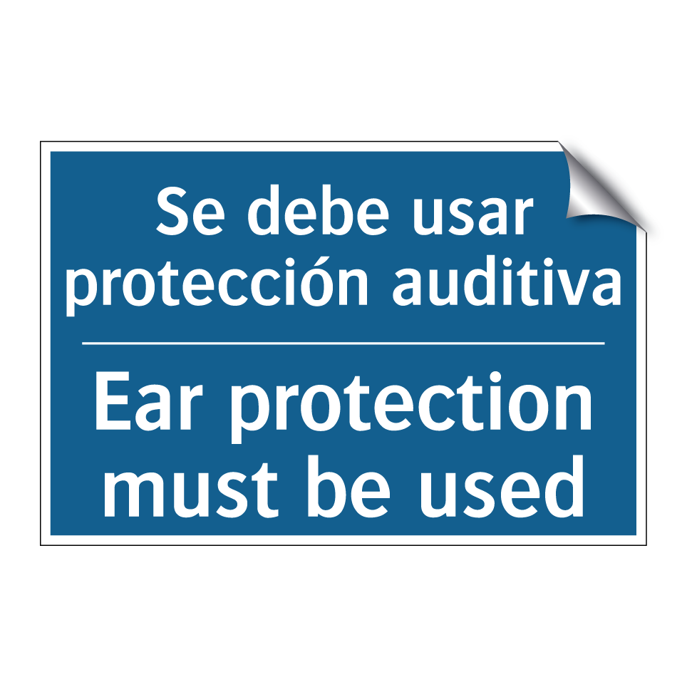 Se debe usar protección auditiva /.../ - Ear protection must be used