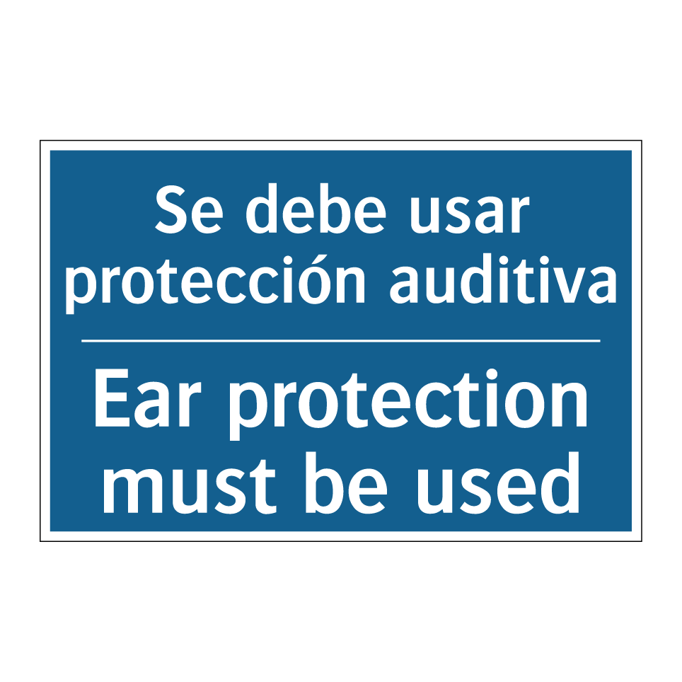 Se debe usar protección auditiva /.../ - Ear protection must be used