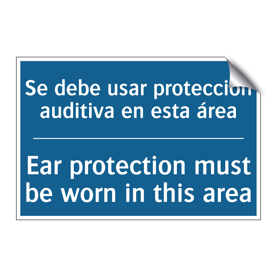 Se debe usar protección auditiva  /.../ - Ear protection must be worn in  /.../