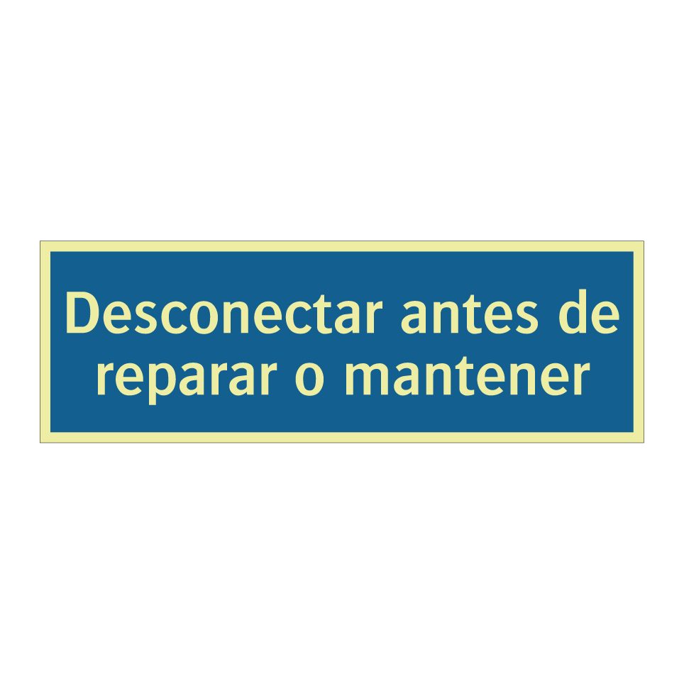 Desconectar antes de reparar o mantener