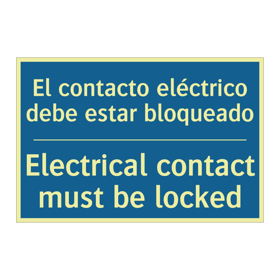El contacto eléctrico debe estar  /.../ - Electrical contact must be locked /.../