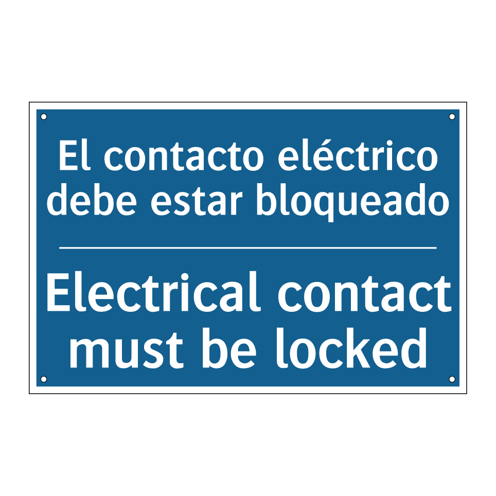 El contacto eléctrico debe estar  /.../ - Electrical contact must be locked /.../