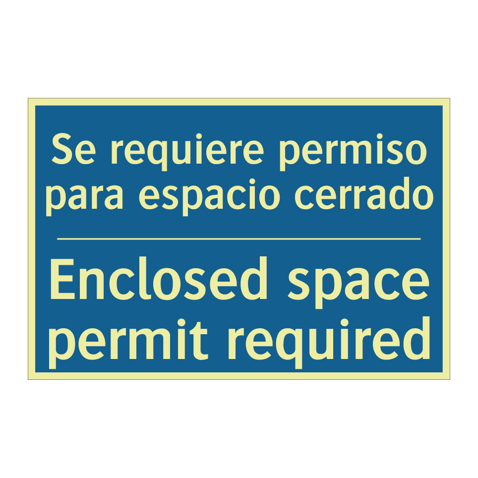 Se requiere permiso para espacio  /.../ - Enclosed space permit required