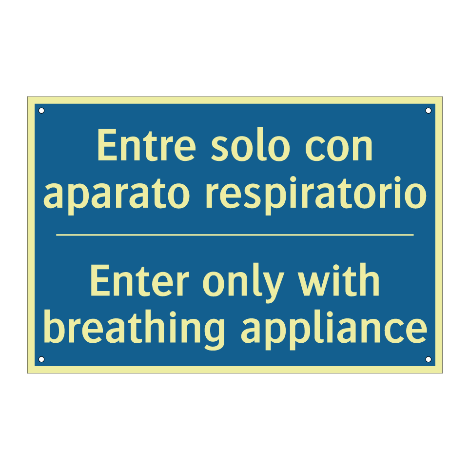 Entre solo con aparato respiratorio /.../ - Enter only with breathing appliance /.../