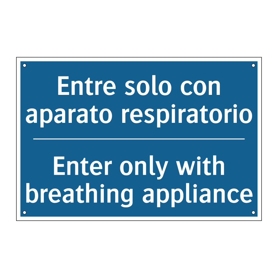 Entre solo con aparato respiratorio /.../ - Enter only with breathing appliance /.../