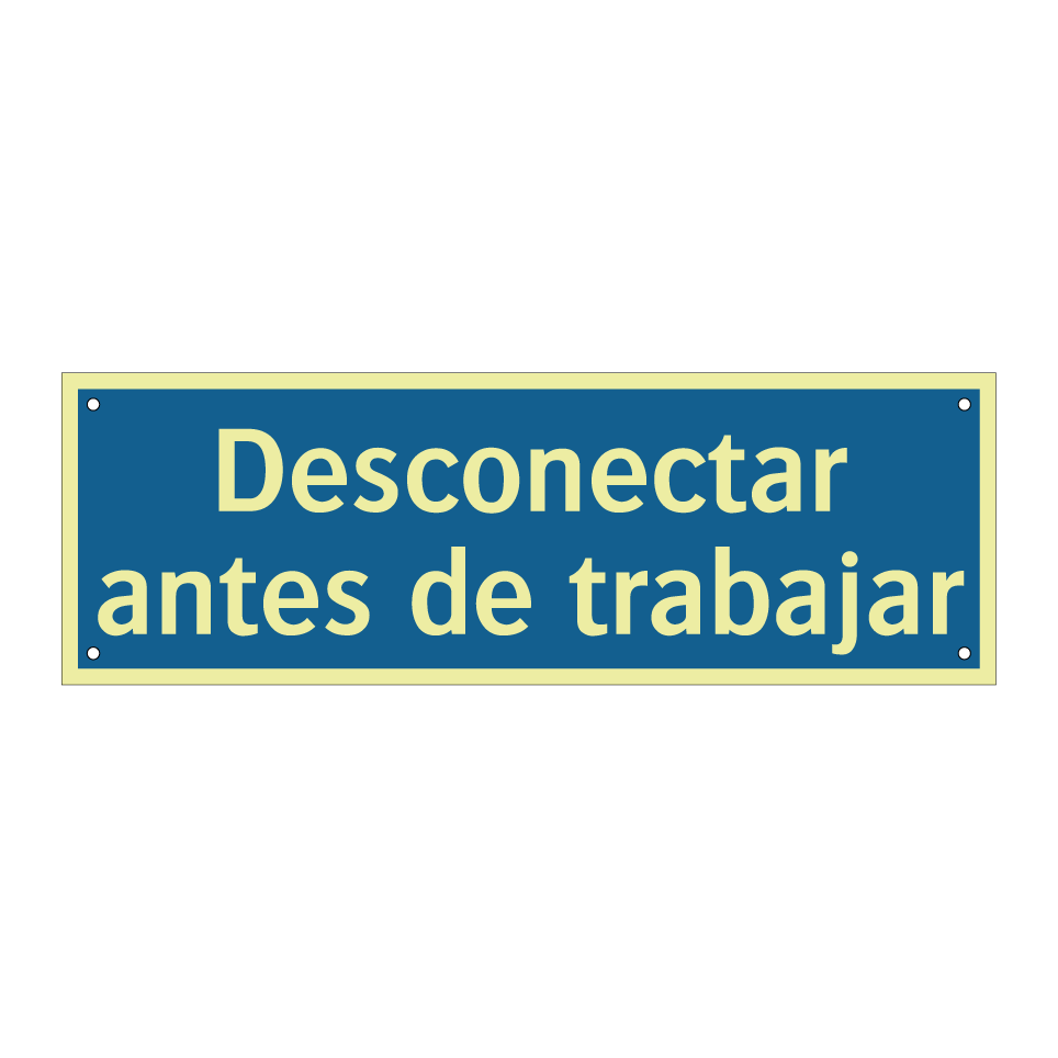 Desconectar antes de trabajar