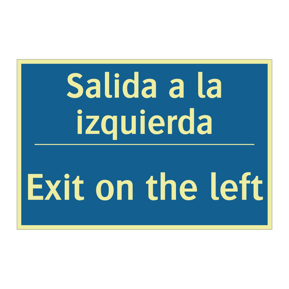 Salida a la izquierda - Exit on the left