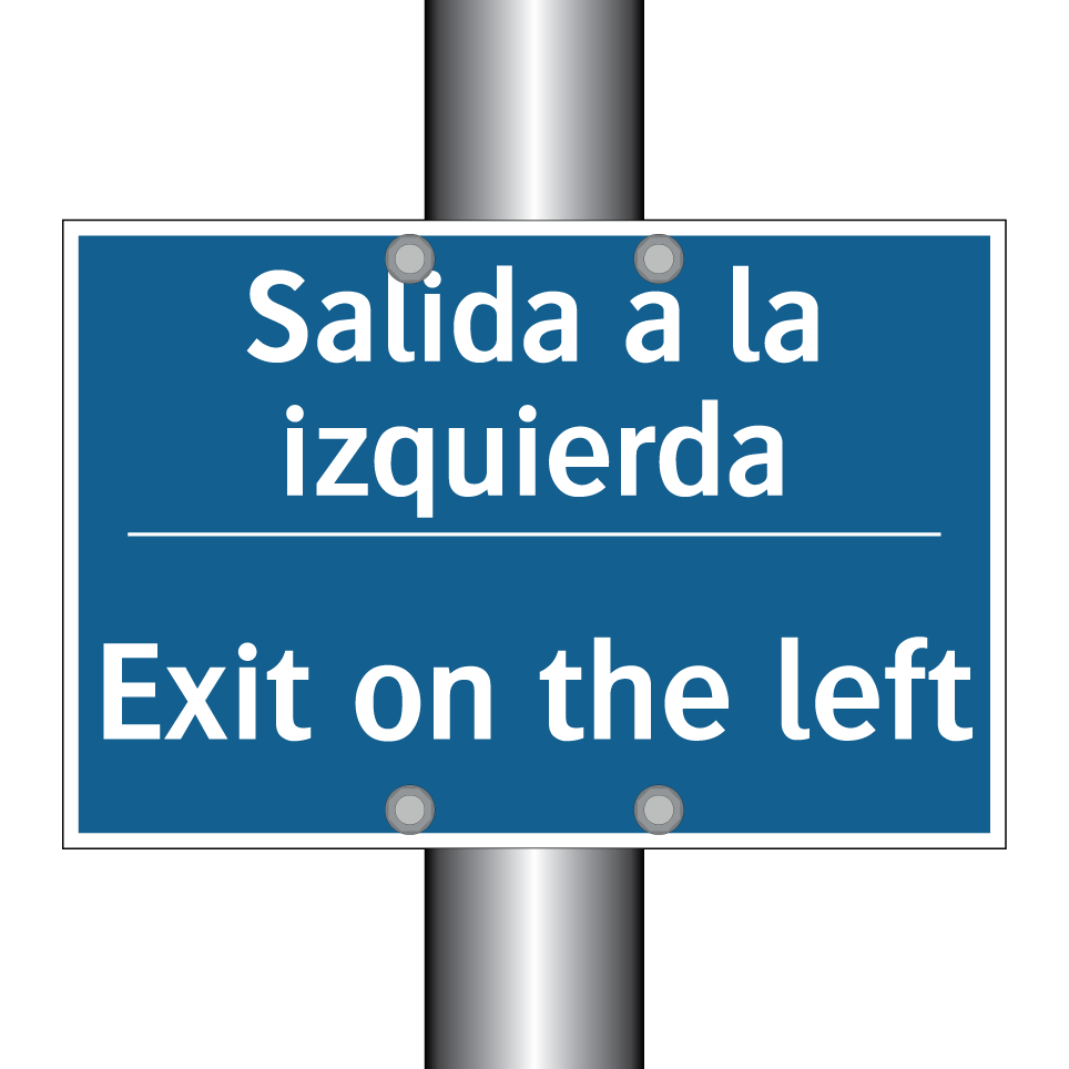 Salida a la izquierda - Exit on the left
