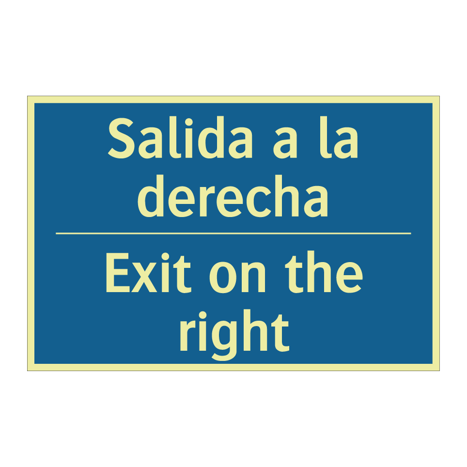 Salida a la derecha - Exit on the right