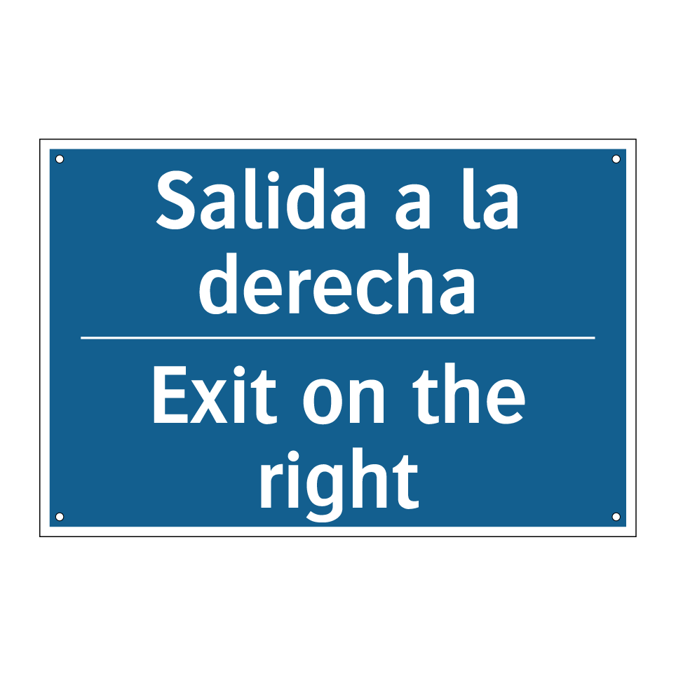 Salida a la derecha - Exit on the right