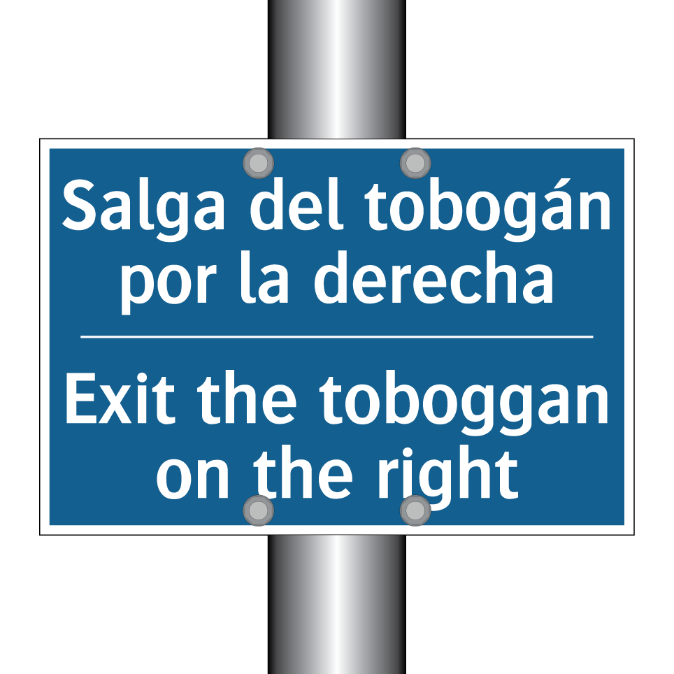 Salga del tobogán por la derecha /.../ - Exit the toboggan on the right