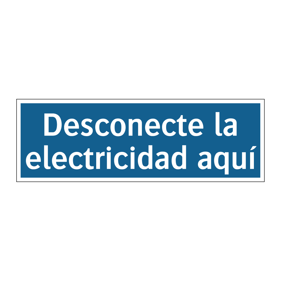 Desconecte la electricidad aquí