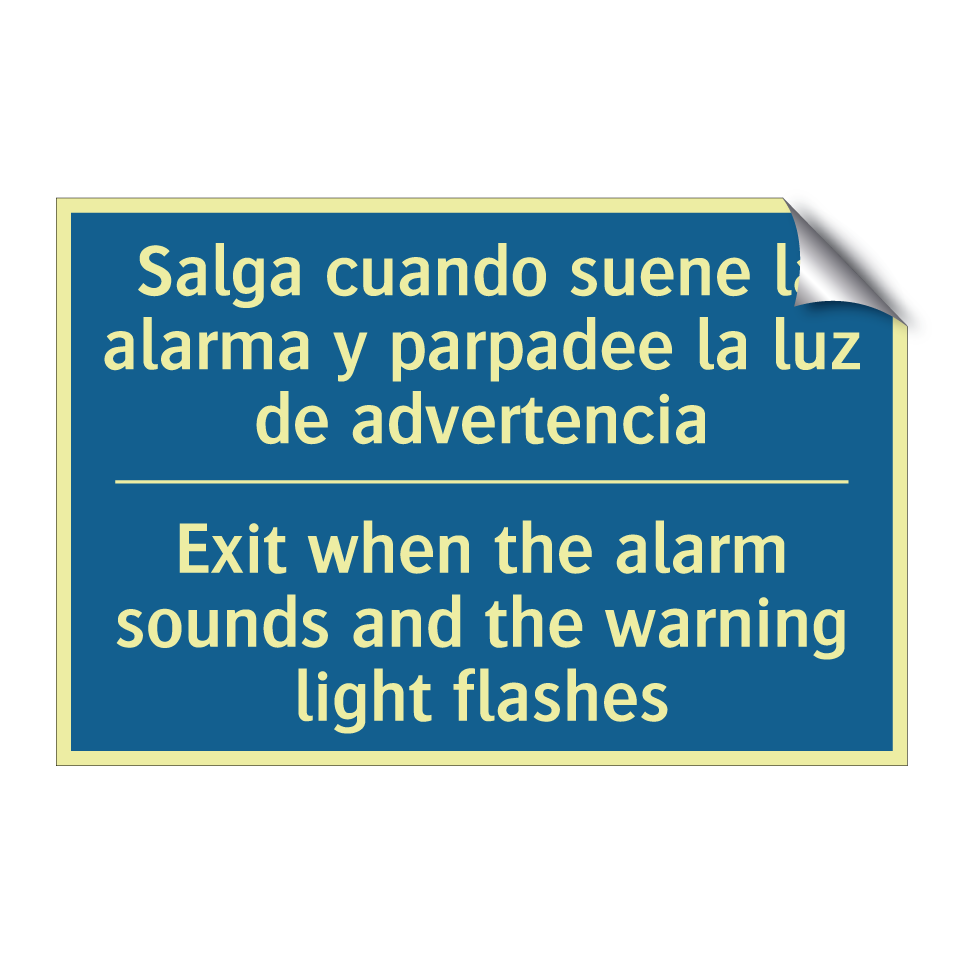 Salga cuando suene la alarma y  /.../ - Exit when the alarm sounds and  /.../