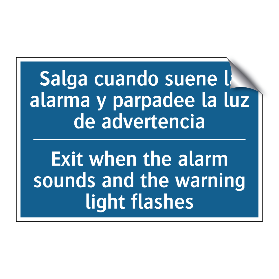 Salga cuando suene la alarma y  /.../ - Exit when the alarm sounds and  /.../