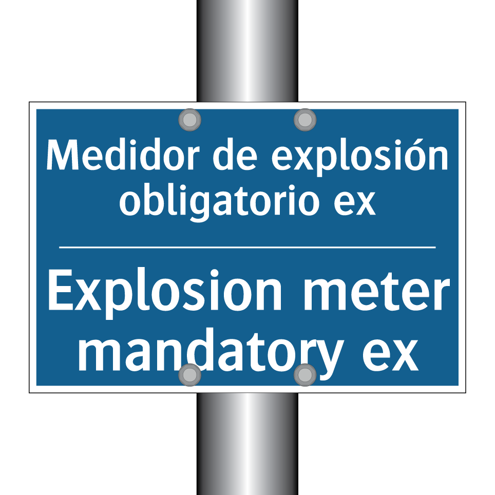 Medidor de explosión obligatorio  /.../ - Explosion meter mandatory ex