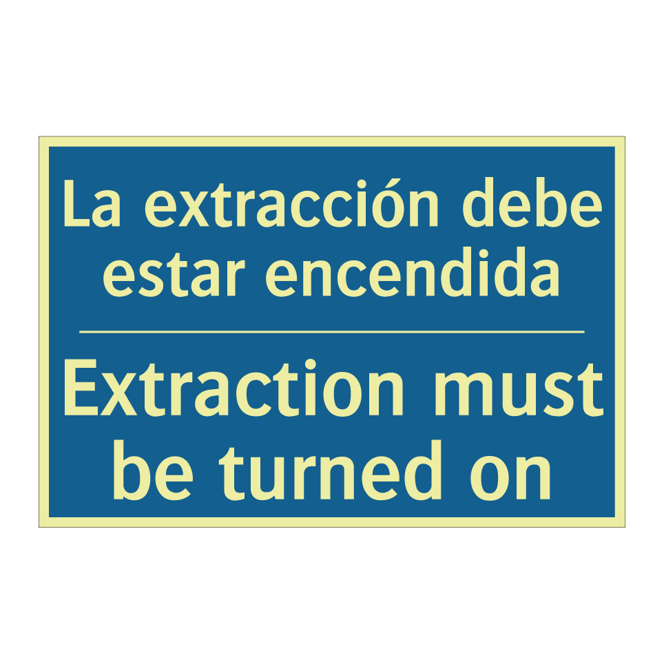La extracción debe estar encendida /.../ - Extraction must be turned on