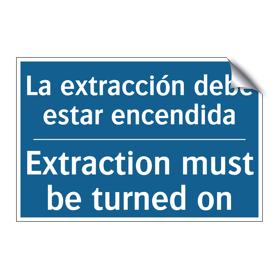 La extracción debe estar encendida /.../ - Extraction must be turned on