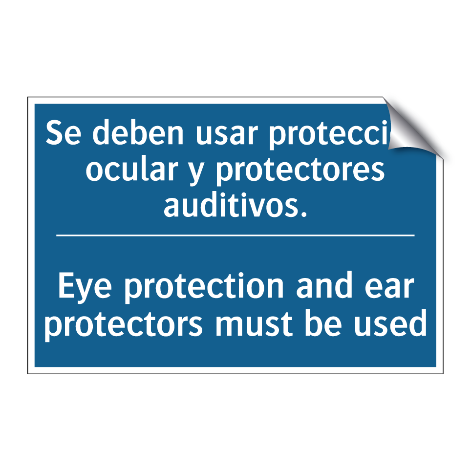 Se deben usar protección ocular  /.../ - Eye protection and ear protectors  /.../