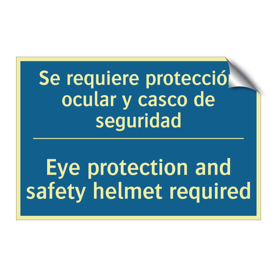 Se requiere protección ocular  /.../ - Eye protection and safety helmet  /.../