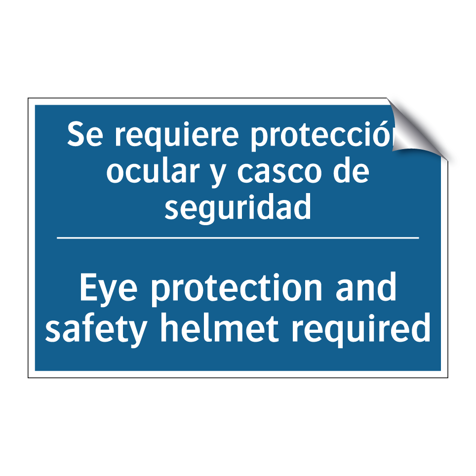 Se requiere protección ocular  /.../ - Eye protection and safety helmet  /.../