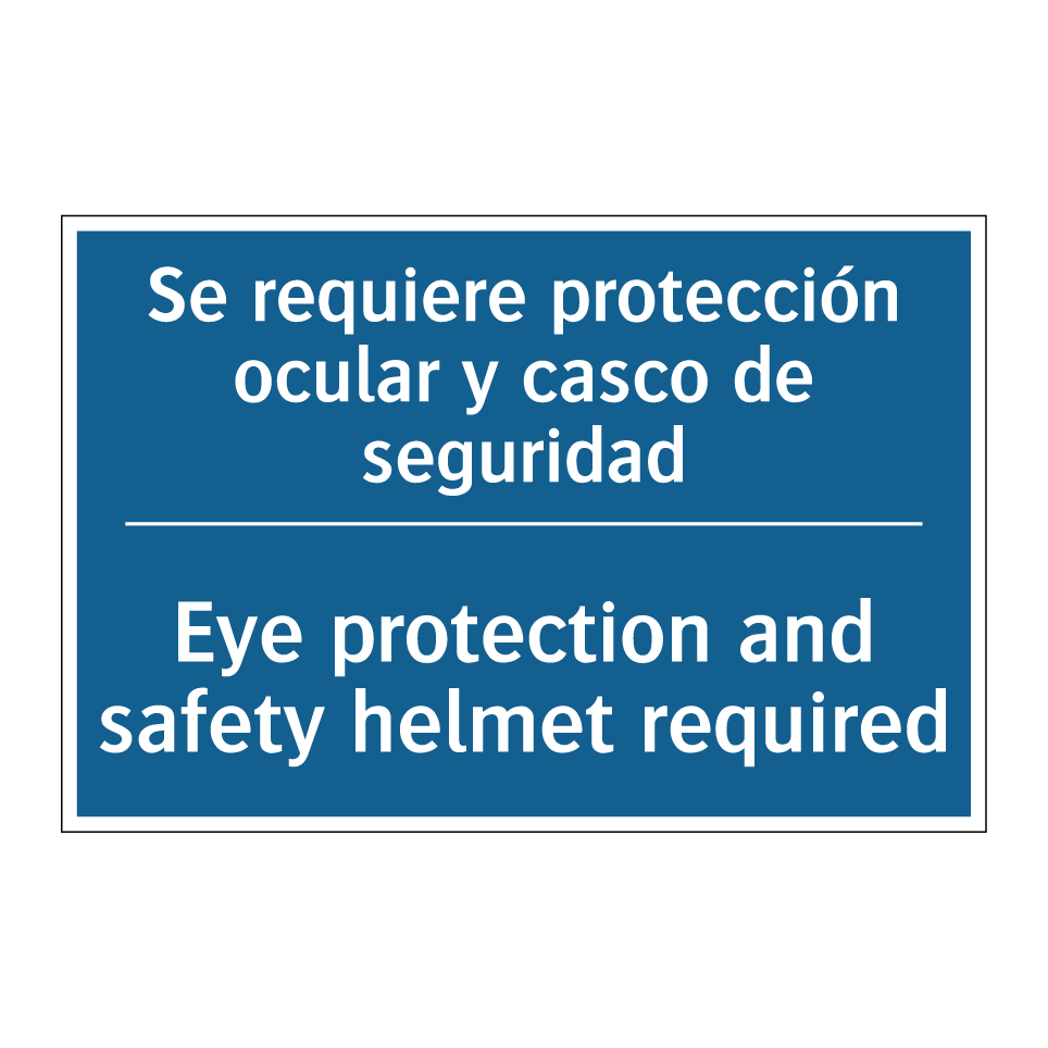 Se requiere protección ocular  /.../ - Eye protection and safety helmet  /.../