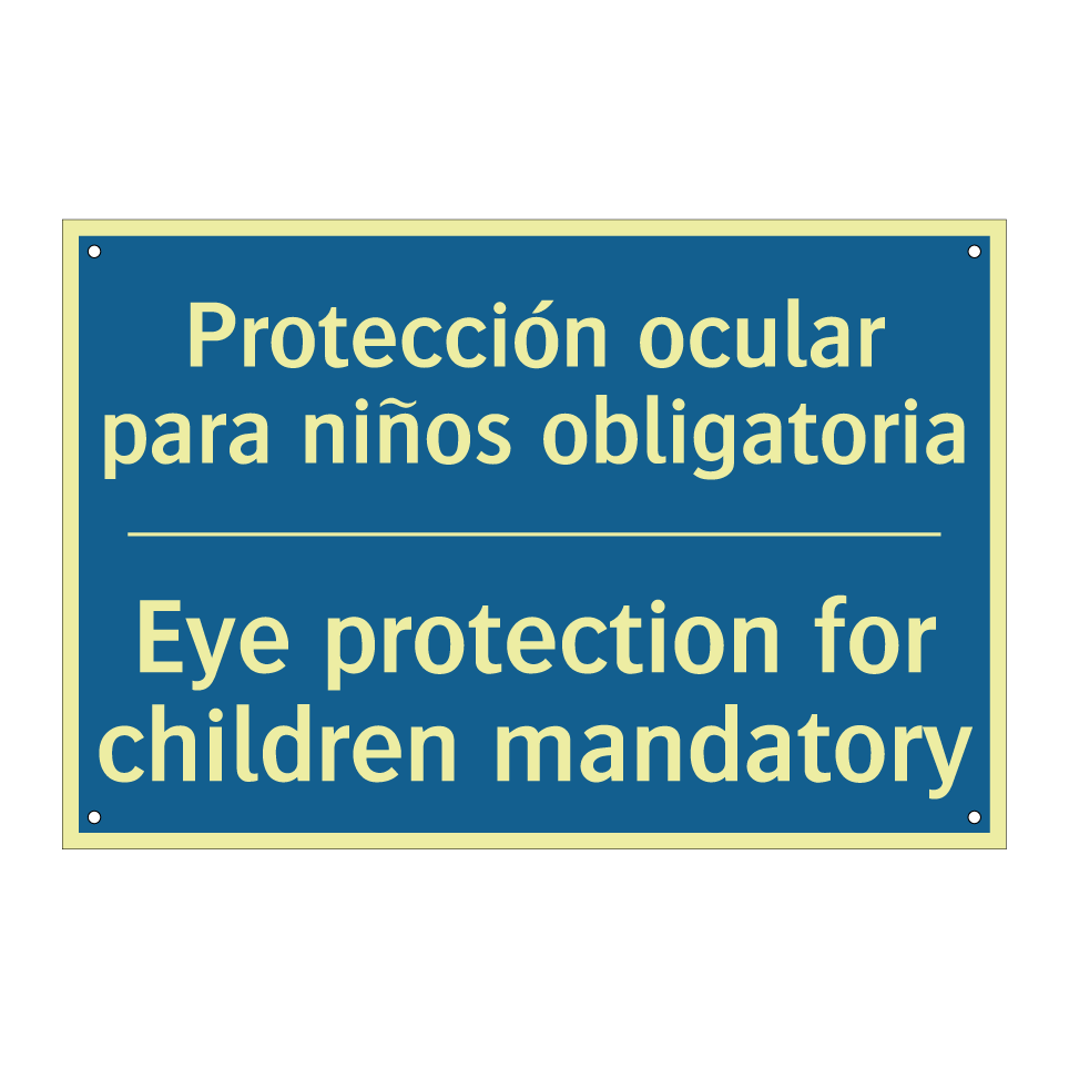 Protección ocular para niños obligatoria /.../ - Eye protection for children mandatory /.../