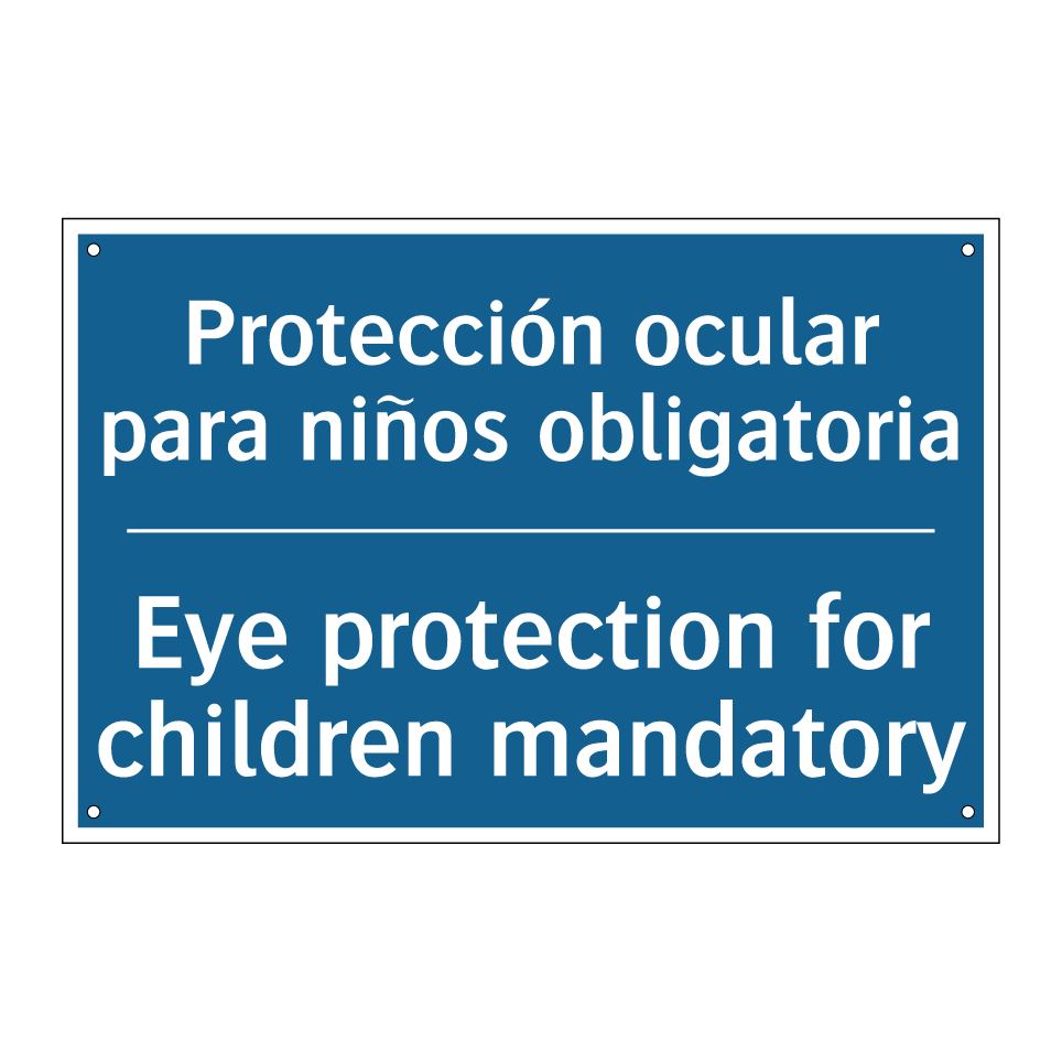 Protección ocular para niños obligatoria /.../ - Eye protection for children mandatory /.../