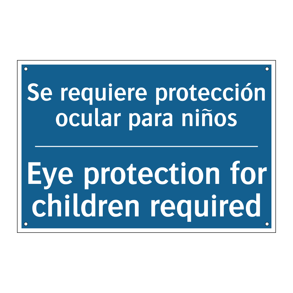 Se requiere protección ocular  /.../ - Eye protection for children required /.../
