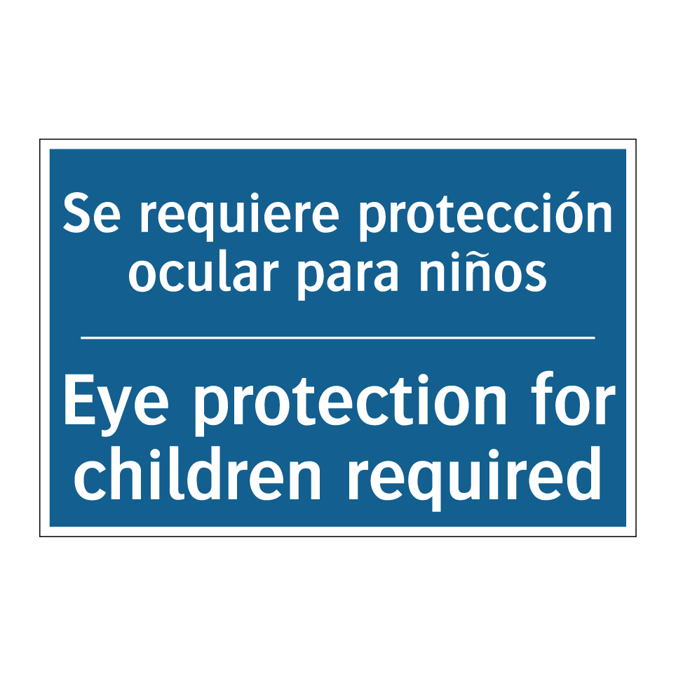 Se requiere protección ocular  /.../ - Eye protection for children required /.../